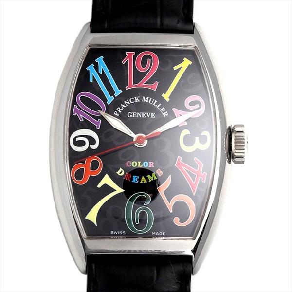 FRANCK MULLER フランクミュラー トノーカーベックス カラードリーム 5850SC COLORDREAMS シルバー ギョーシェ SS ステンレス メンズ 自動巻き【6ヶ月保証】【中古】【腕時計】 FRANCK MULLER（フランクミュラー） トノーカーベックス カラー
