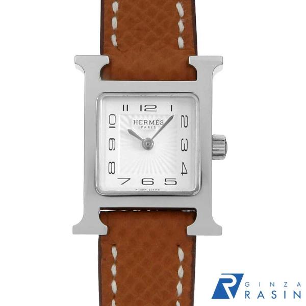 エルメス Hウォッチミニ HH1.110 レディース 中古 腕時計 エルメス Hウォッチ ミニ HH1.110 ホワイトシェル/ダイヤモンド