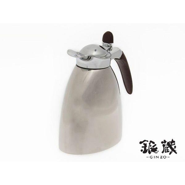 エルメス HERMES ポット0.7L alfi製HotelDesign ステンレス×革 中古 未 