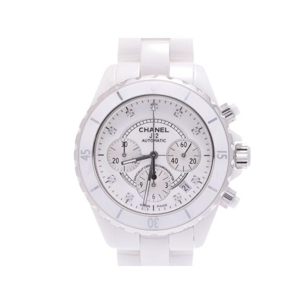 中古 シャネル J12 白セラミック 41mm 9pダイヤ クロノ H09 自動巻 メンズ 時計 Chanel Buyee Buyee Japanese Proxy Service Buy From Japan Bot Online