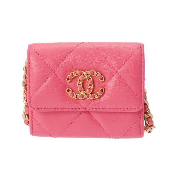 CHANEL（シャネル） シャネル19 フラップコインパース ピンク AP1787