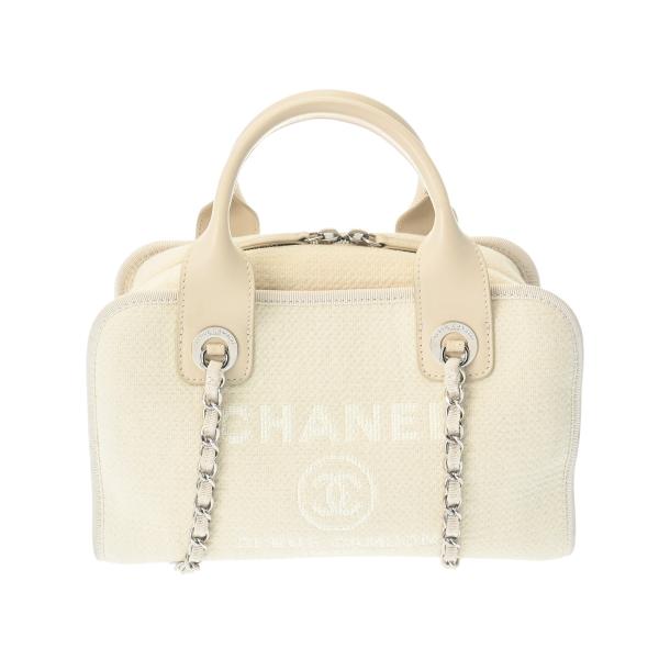 CHANEL 銀蔵 中古 シャネル ドーヴィル ボ−リングバッグ A92750