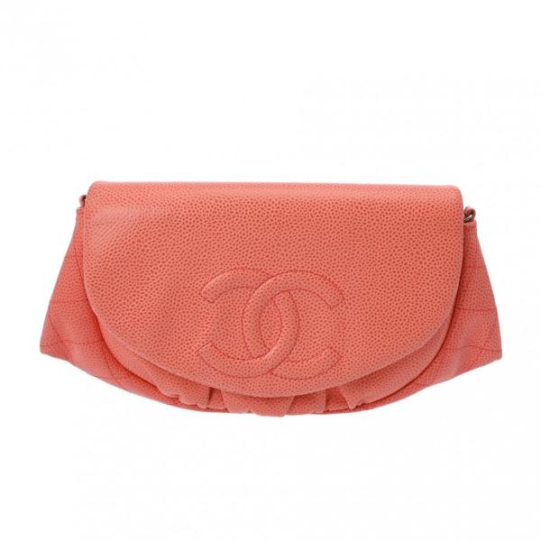 CHANEL（シャネル） ハーフムーン チェーンウォレット オレンジ
