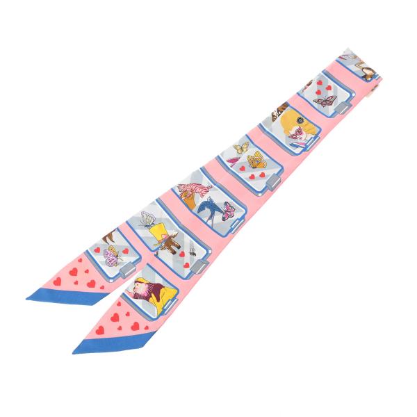 HERMES エルメス ツイリー STORY ピンク/マルチカラー 063875S