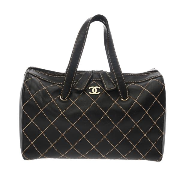 CHANEL（シャネル） ワイルドステッチ ボストンバッグ ブラック