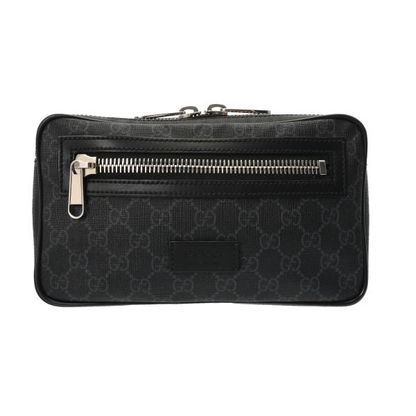 グッチ ソフト GGスプリーム ベルトバッグ 'ブラック' 474293 GUCCI（グッチ） ボディバッグ ベルトバッグ メンズ ソフト GG