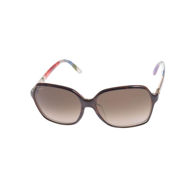 GUCCI　フローラ　サングラス　美品　べっ甲調　裏側フローラで可愛い♪　使用少 GUCCI フローラ サングラス 美品 べっ甲調 裏側フローラで可愛い