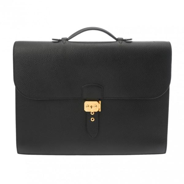 エルメス サックアデペッシュ 38 HERMES（エルメス） サック ア デペッシュ 38 黒 □A刻印(1997年頃