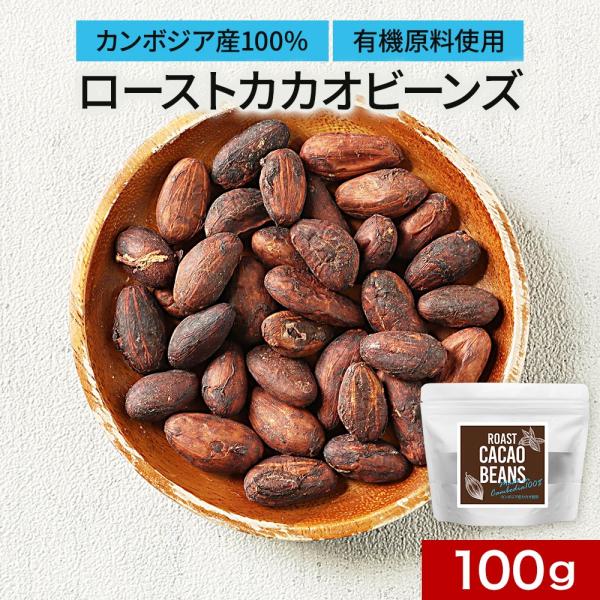 カカオビーンズ ハイカカオ 100g ポリフェノール オーガニック カカオ豆 ナッツ 農薬不使用 レビュー特典 ポイント消化