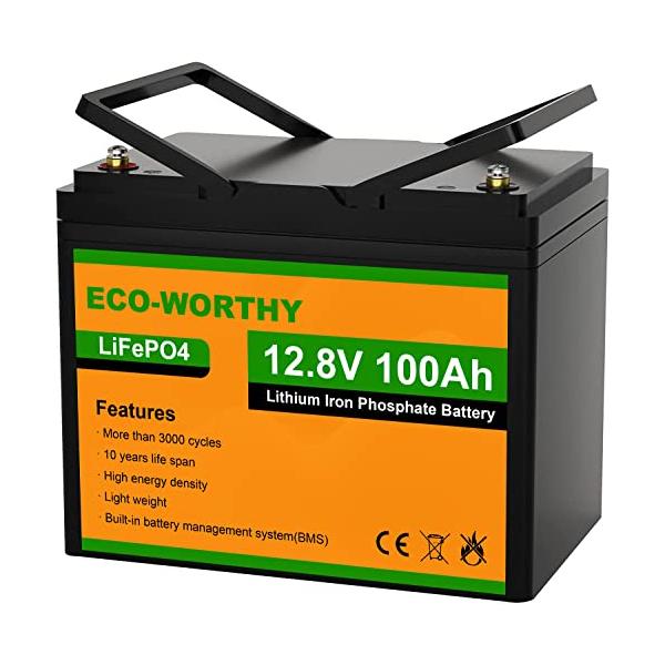 安心発送】 yk.storeECO-WORTHY リチウムイオンバッテリー 12V 100AH