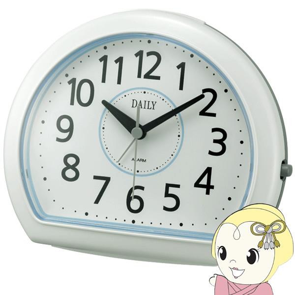 クオーツめざまし時計電子音アラーム■サイズ・重さ：130×153×83mm/230g■配色：04 白（青）■材質・風防：プラスチック枠※記載は商品仕様の一部です。仕様説明不足等の理由での返品はできません。特に適合等は必ずご確認ください。