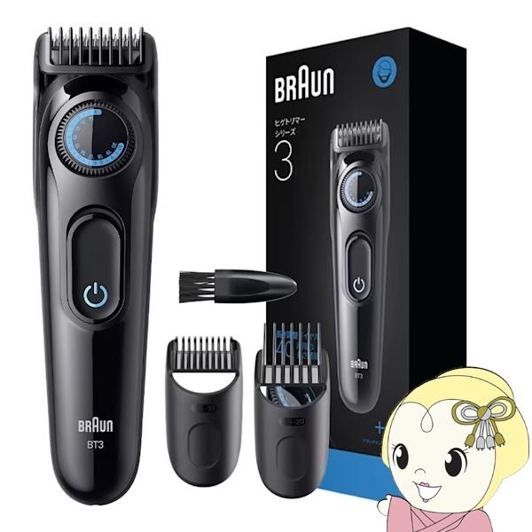 ブラウン ヒゲトリマー シリーズ3 BT3520■充電時間：10時間■フル充電での連続使用時間：約50分■電源方式：充電式■対応電圧：海外対応可能（100-240V）■本体サイズW×H×D（約）：165 x 44 x 41mm■本体質量（約...