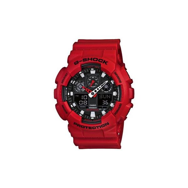 CASIO GA-100B-4AJF カシオ 腕時計 【G-SHOCK】 ブラック×レッド