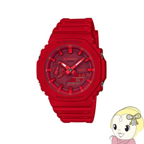 未使用 GA-2100-4AJF G-SHOCK レッド カシオーク オクタゴン G-SHOCK カシオ 腕時計 G-SHOCK レッド オクタゴン 八角形 GA
