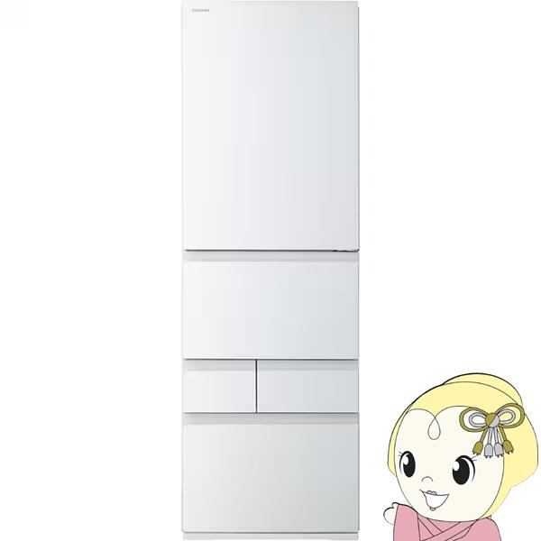 TOSHIBA（東芝） [予約]冷蔵庫【設置込】東芝 411L 幅60cm 左開き 5