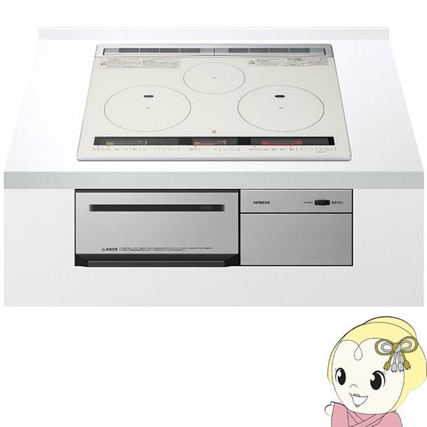 他サイト： 日立 ビルトインIHクッキングヒーター 3口 鉄・ステンレス対応 火加減マイスター HT-M8STF-S シルバー 幅60cmタイプ 電源単相200Vの商品画像