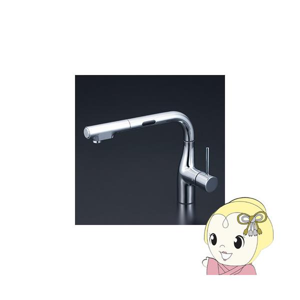 KVK 流し台用シングルレバー式シャワー付混合栓(L型センサー付 KVK 流し台用シングルレバー式シャワー付混合栓(L型センサー付