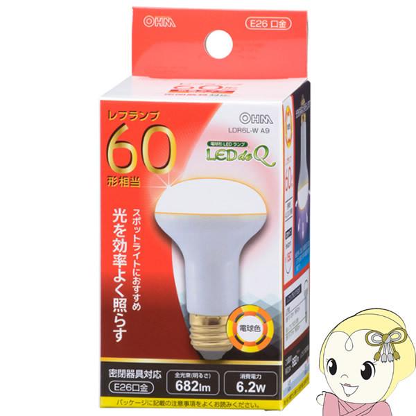 OHM �I�[���d�@ ���t�����v�` LED�d�� 60W���� �d���F ����E26 LDR6L-W A9