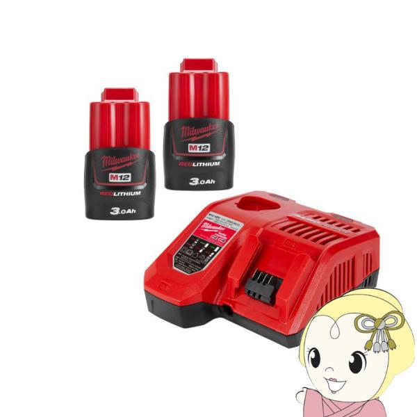 M12ーM18 充電器・M12 3.0Ahバッテリー×2個セット充電器●すべてのM12およびM18 REDLITHIUMーIONバッテリーパックに接続可能●シーケンシャル充電：1つめのバッテリーが充電されると、挿入されている2つめのバッテリ...