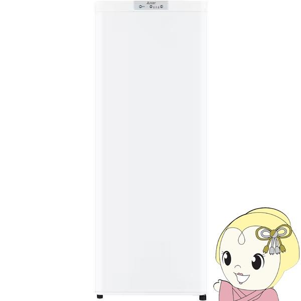 冷凍庫 1ドア 小型 家庭用 三菱電機 MF-U14K-W 右開き 前開き 144L ホワイト ファン式 霜取り不要 スリム 急速冷凍 耐熱トップテーブル