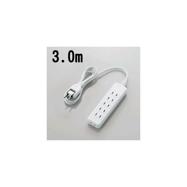 ELECOM(�G���R��) �ق���V���b�^�[�t���d���^�b�v T-ST02-22630WH 6�� 3.0m