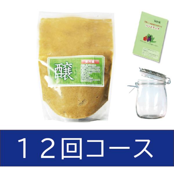 【商品名】醸（かもす）スタンドパック12回コース（そのまま食べれる天然自然発酵食品）　　　　　容器4個（1、4、７、10回目に1個ずつお届けします）　　　　　美味しいぬか漬けの作り方ハンドブック【内容量】500g×12　1個あたり税込302...