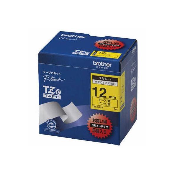 CR-09845 �u���U�[ ���x���p���~�l�[�g�e�[�v 12mm �� 5���� TZE-631V