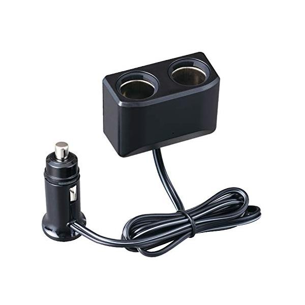 セイワSEIWA 車内用品 シガーソケット増設分配器 ソケット2連 コードタイプ F315 プラグ抜け防止 12V/24V車対応 出力7A 約1m