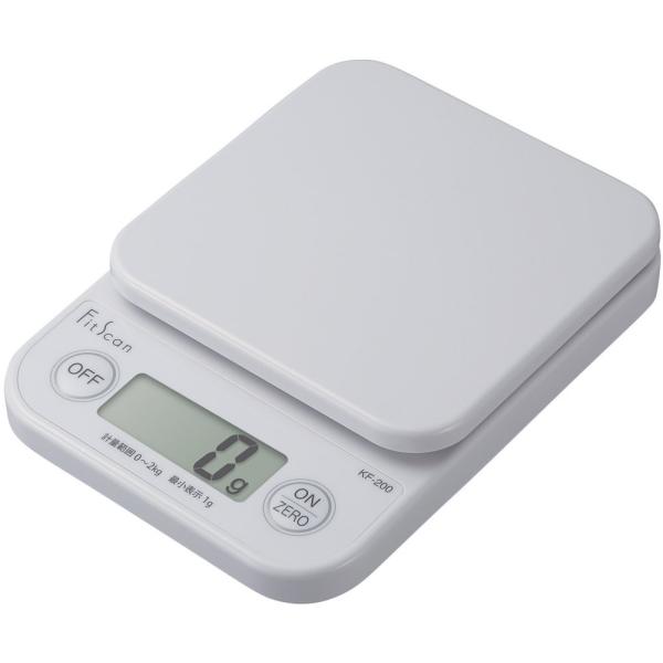 タニタTanita クッキングスケール 1g単位で2kgまで計れる ホワイト KF-200 WH キッチン はかり 料理 デジタル