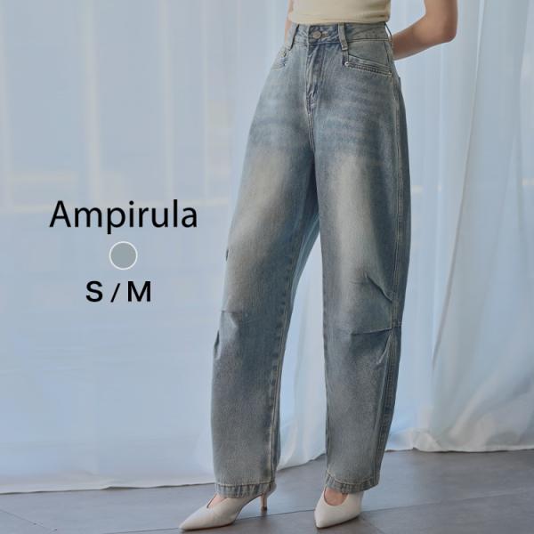 『R13』デニム　スカート付き　ジーパン　パンツ　25 レディース】Heavy Washed Denim Flared Skirt Jeans | GANNI
