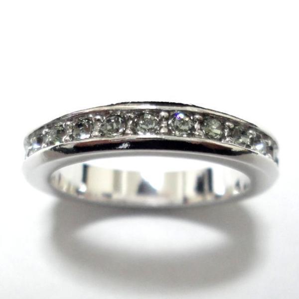 11号 フルエタニティ スワロフスキークリスタル グレー シルバー