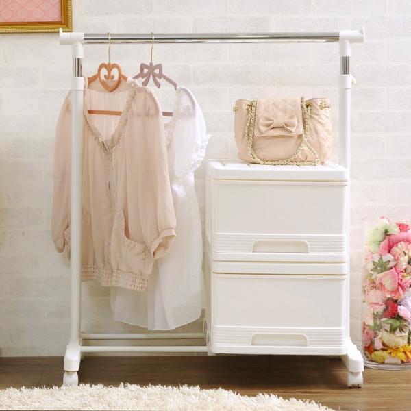 収納ケース ハンガーイン収納ケース チェスト付き収納ケース プラスチック パイプハンガー 収納チェスト2個付き ハンガーラック Buyee Buyee บร การต วกลางจากญ ป น ซ อจากประเทศญ ป น