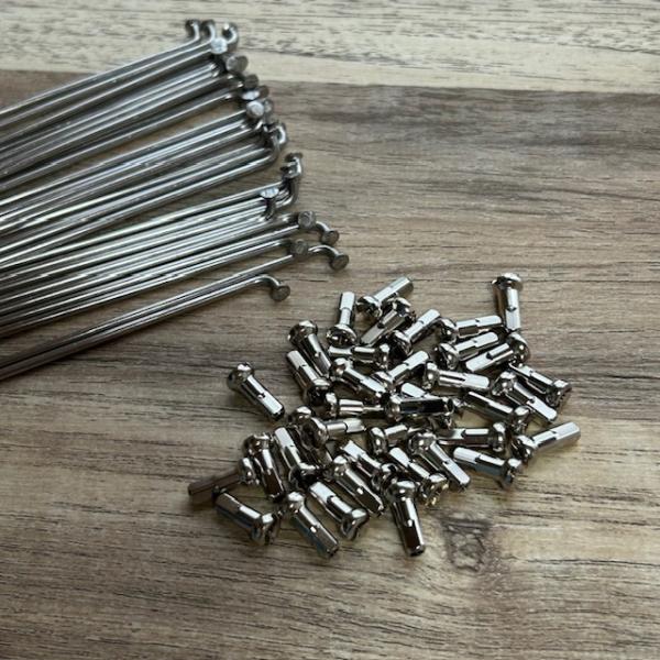 20インチ406サイズ アレックスDA-16 32H用 シルバースポークセット 1台