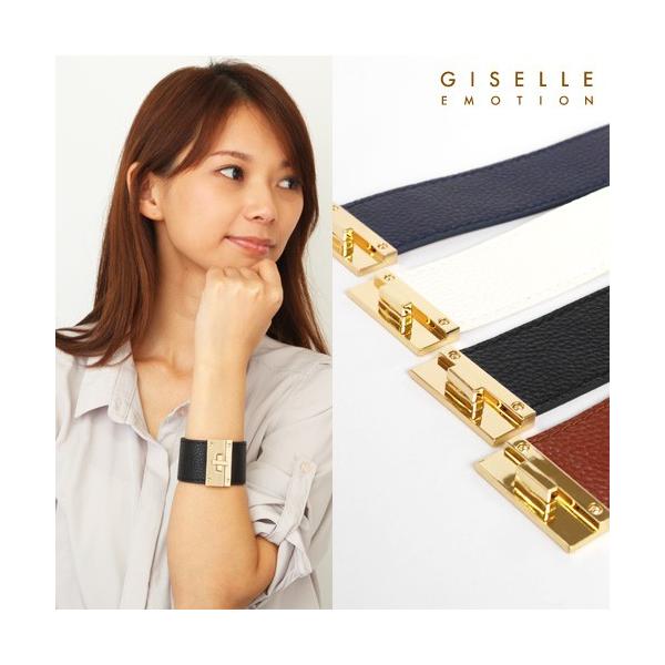 ブレスレット バングル PUレザー スタッズワイドレザーブレスレット B