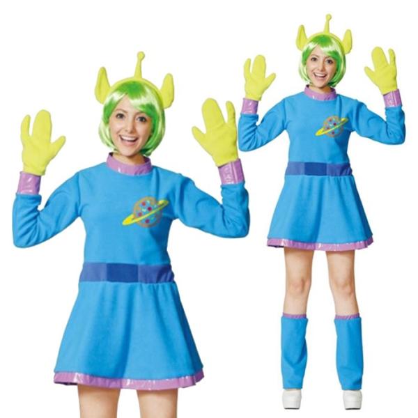 人気新品送無 コスプレ Adult 女性 Alien For ディズニー トイストーリー エイリアン レディース ハロウィン レディース キャラクター 衣装 キャラクター Woman イベント 仮装 パーティーグッズ Zakka Green