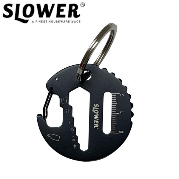 メール便 マルチツール アウトドア キーホルダー キャンプ カラビナ SLOWER MULTI TOOL Coin SLW263 コイン型 ボトルオ :trislw263:zakka green 通販 SLOWER ナイフ&刃物 MULTI TOOL コイン(ブラック) SLOWER キャンプ