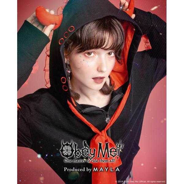 MAYLA マイラ Obey Me! おべいみー！ グッズ 服 オベイミー! アイコニック フーディ Mammon マモン レディース 女性 正規品 新品 公式 Obey Me! 女性服 人気 ブランド プレゼント MAYLA（マイラ） Obey Me! おべいみー！ グッズ 服 オベイミー! アイ