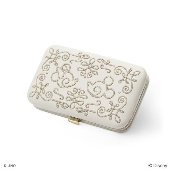Mickey &amp; Minnie / Travel Jewelry Case -Milk tea-ケイウノオリジナルデザインの「ミッキー&amp;ミニー」が可愛い、ミニサイズのトラベルジュエリーケース。 楽しいおでかけのお供に、お気に...