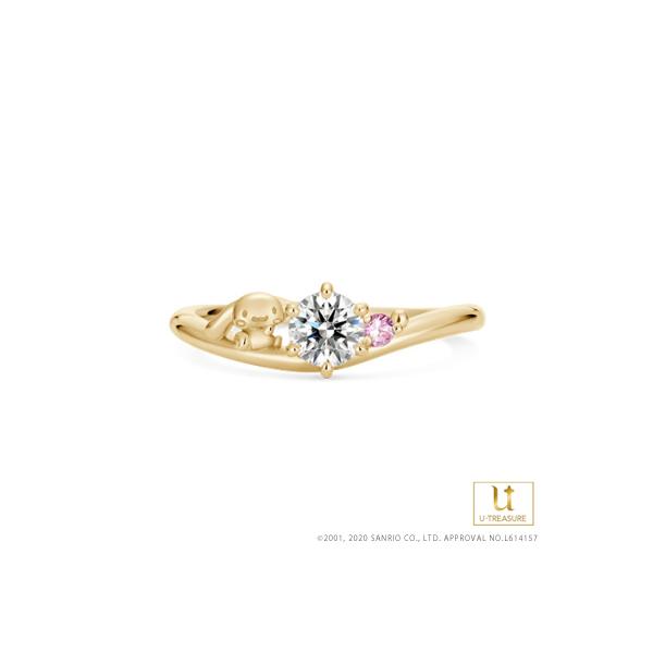 シナモロール 指輪 リング Cinnamoroll レディース 女性 K18イエロー