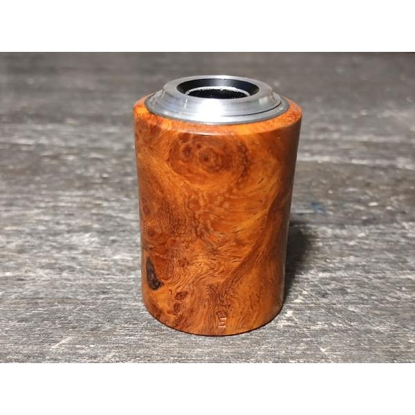 イーナンバープロダクツ ウッドヘッドキャップ 花梨瘤杢（筒型シルバー