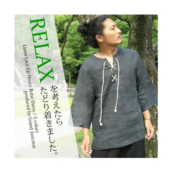 ヘンリーネック メンズ リネンレースアップヘンリーローブシャツ Buyee Buyee 日本の通販商品 オークションの代理入札 代理購入