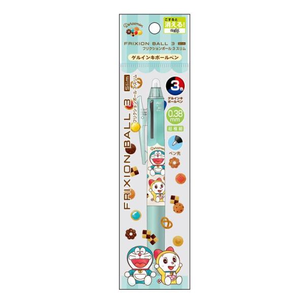 フリクションボールペン3スリム ドラえもん ドラミちゃん ゲルインキボールペン 3色ボールペン 0.38mm 日本製 消せるボールペン ショウワノート
