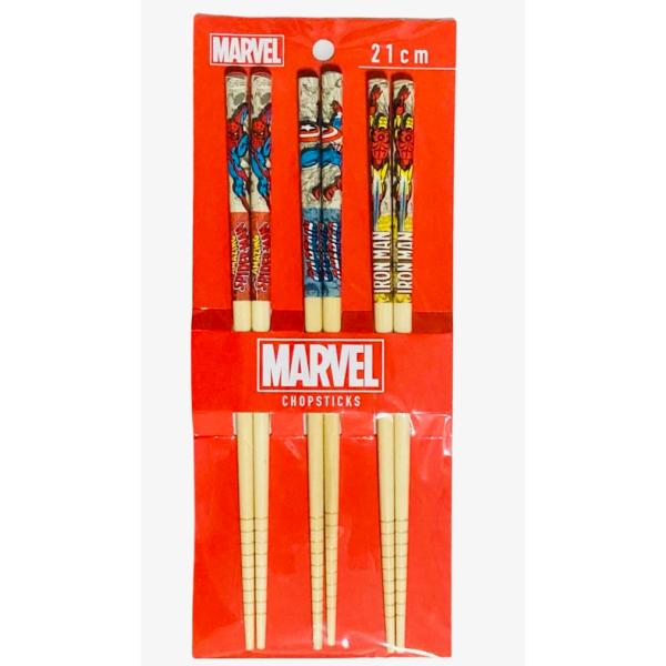 マーベル ヒーローズ 竹箸 3Pセット 21cm スケーター MV-5535157HE MARVEL スパイダーマン キャプテンアメリカ アイアンマン