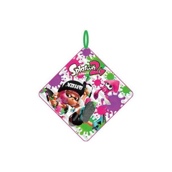 スプラトゥーン2 ループタオル 33cm×33cm 抗菌防臭加工 ループ付きタオル なまえが書けるネーム付き