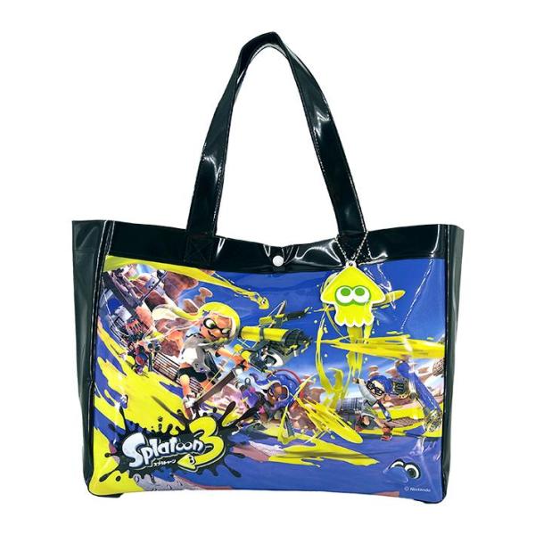 スプラトゥーン3 プールバッグ マチあり 角型 ビーチバッグ ビニールバッグ 任天堂
