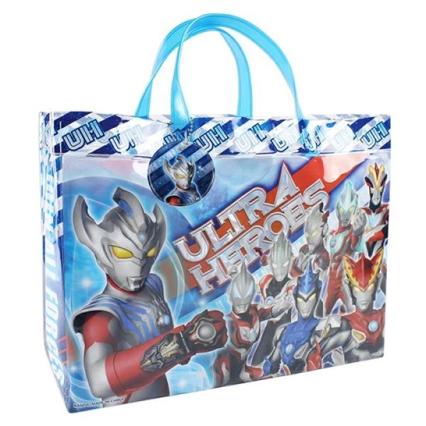送料無料 ウルトラヒーローズ プールバッグ マチあり 角型 ビーチバッグ ビニールバッグ ウルトラマン