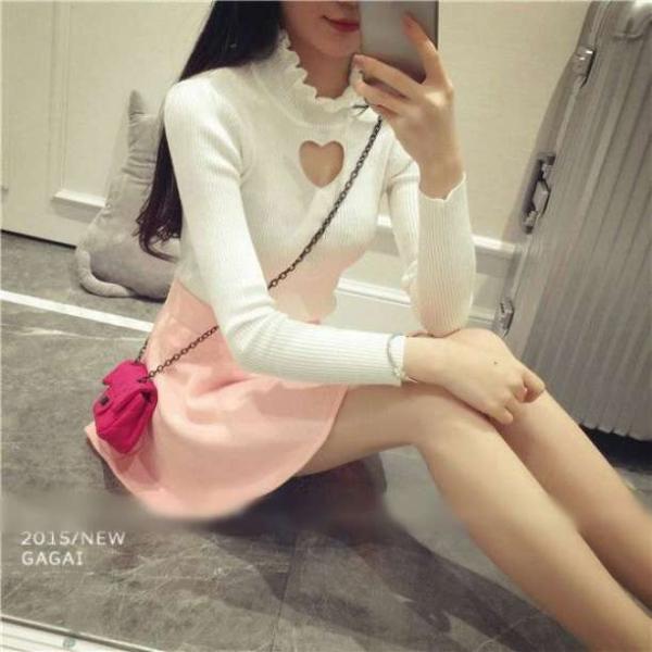 ハート くり 抜き 襟元 フリル ハートカット 薄手 ニット セーター トップス ブラウス 新品 女性 レディース Buyee Buyee Japanese Proxy Service Buy From Japan Bot Online