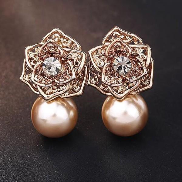 フラワー 花 パールピアス レディース ゴールド シルバー パーティー 結婚式 二次会 ドレスアップ ゴージャス 豪華 ボリューム おおぶり 大ぶり P9 アクセサリー レディース通販glam 通販 Yahoo ショッピング