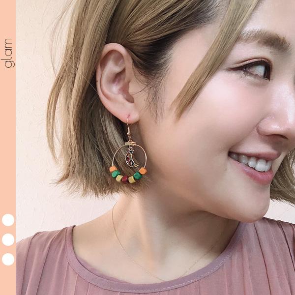 カラフル 月 ピアス おしゃれ ベーシック シンプル 二次会 パーティ 結婚式 春 夏 韓国 個性的 プチプラ人気 キレイめ 大人 母の日 P222 2 アクセサリー レディース通販glam 通販 Yahoo ショッピング