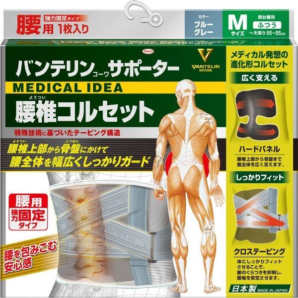 他サイト： 興和 バンテリンコーワサポーター 腰椎コルセット ふつうサイズ 1枚 ブルーグレーの商品画像